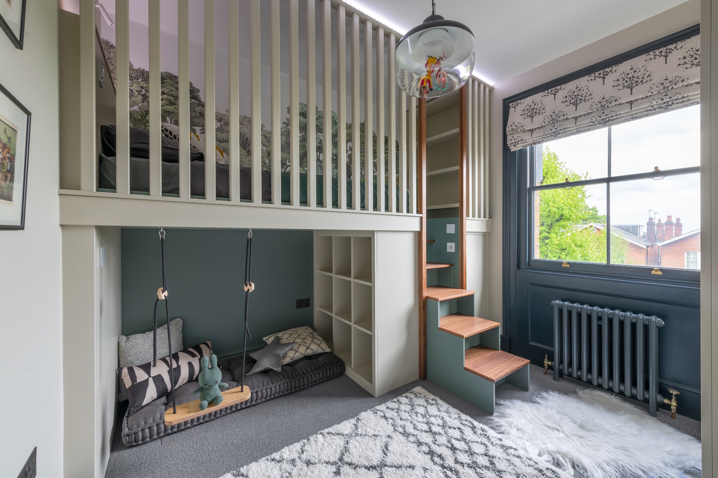rich newman joinery luxury childs bedroom high sleeper and stairs